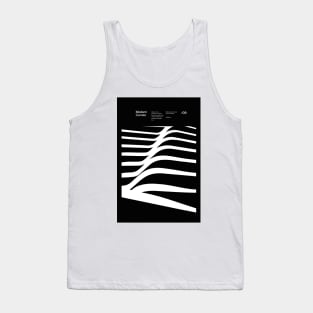 Modern Curves 09, Modern Architecture Design, minimalist Design, Modern Art, Typographic, Helvetica Tank Top